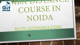 MBA Distance Course in Noida