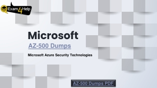 Up to Date Microsoft AZ-500 Dumps with Valid AZ-500 Dumps PDF | Exam4Help