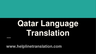 Qatar language translation