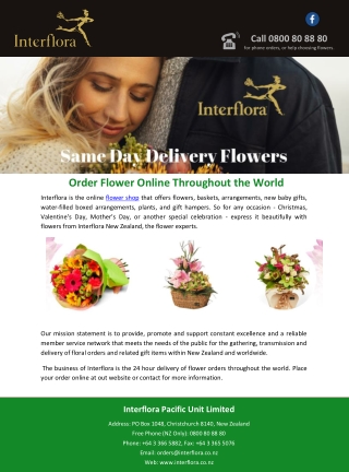 Order Flower Online Throughout the World