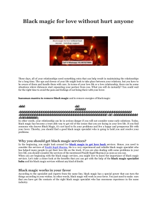 Bl@ck magic for love without hurt anyone - Astrology support
