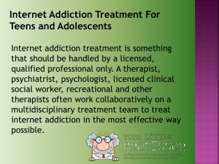 Internet Addiction Treatment For Teens and Adolescents