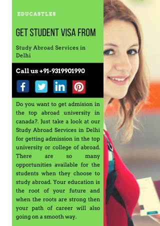 EduCastles - Get Student Visa From Study Abroad Services in Delhi