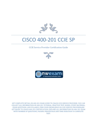 CISCO CCIE Service Provider Certification Guide and Questions Answers