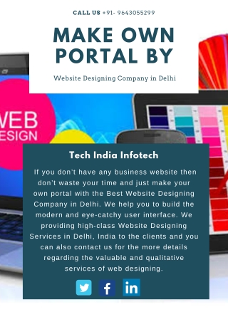 Make own portal by Website Designing Company in Delhi