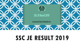 SSC JE Result 2019 Releasing Date, Get SSC Junior Engineer Merit List