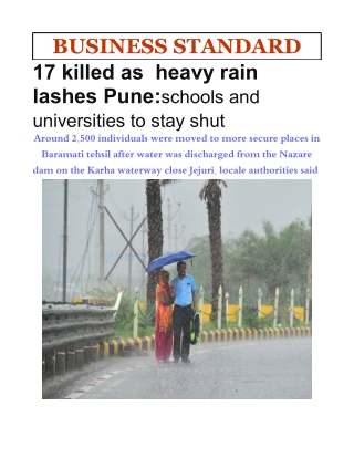 17 killed as heavy rain lashes Pune-schools and universities to stay shut