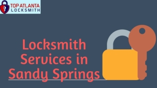 Locksmith Services in Sandy Springs