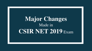 Major Changes Made in CSIR NET 2019 Exam – Know About Them