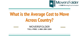 What is the Average Cost to Move Across Country?