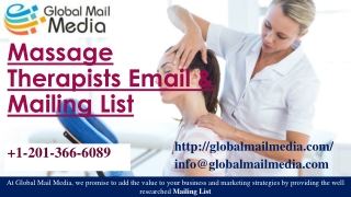 Massage Therapists Email & Mailing List