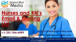 Nurses and RN’s Email & Mailing List