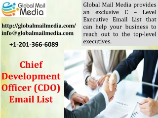 Chief Development Officer (CDO) Email List