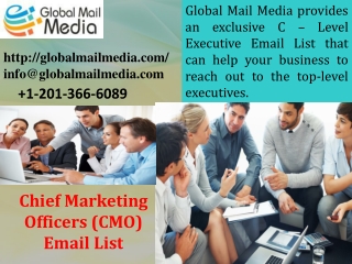 Chief Marketing Officers (CMO) Email List