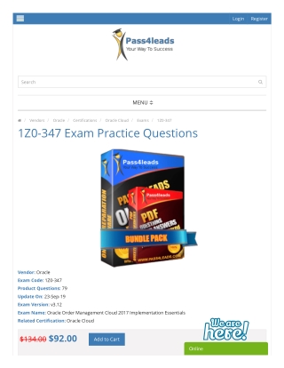 Oracle 1Z0-347 Exam Practice Questions 2019 Updated