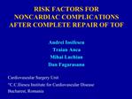 RISK FACTORS FOR NONCARDIAC COMPLICATIONS AFTER COMPLETE REPAIR OF TOF