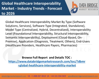 Global Healthcare Interoperability Market – Industry Trends & Forecast to 2026