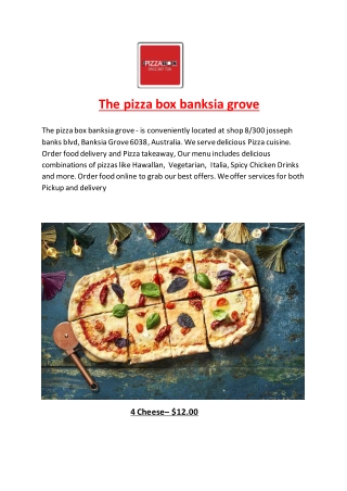 15% Off - the pizza box banksia grove-Banksia Grove - Order Food Online