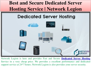 Best Dedicated Server and Website Hosting, SSL Certificate | Network Legion