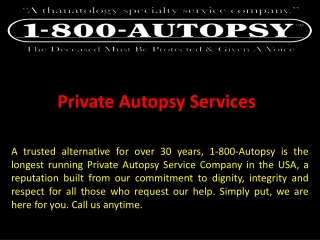 Private Autopsy Services