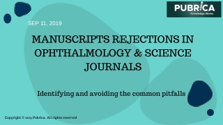 Avoiding Manuscript Rejection in Science Journal and in Ophthalmology Subject