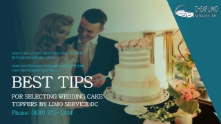 Best Tips for Selecting Wedding Cake Toppers by Limo Service DC