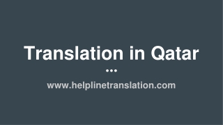 Translation in Qatar