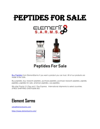 Peptides For Sale