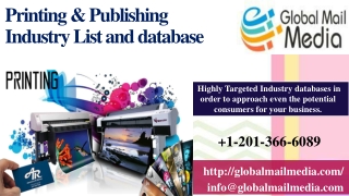 Printing & Publishing Industry List and database