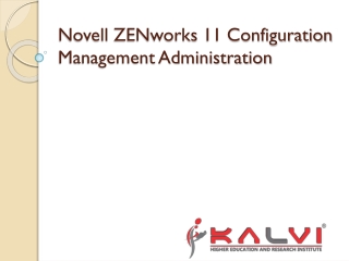 Novell ZENworks 11 Configuration Management Administration