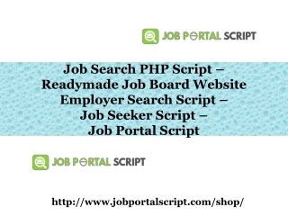 Readymade Job Board Website Employer Search Script