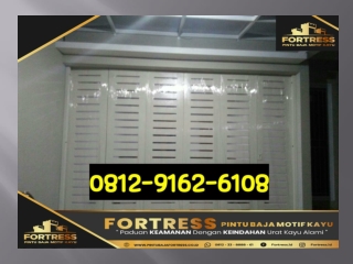 0812-9162-6109 (FORTRESS), bentuk pintu garasi mobil, berapa tinggi pintu garasi, buat pintu garasi dari baja ringan, bo