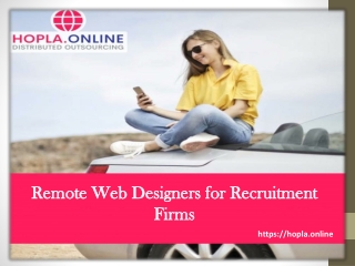 Remote Web Designers for Recruitment Firms
