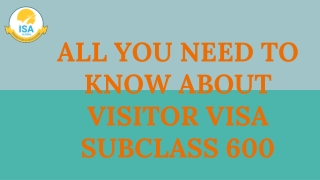 Visitor Subclass 600 | Subclass 600 | Visa Consultant Perth