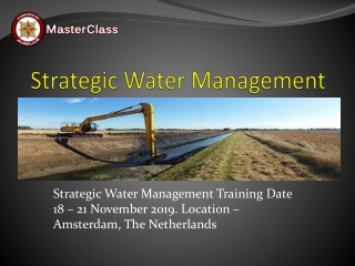 Strategic Water Management Training in Amsterdam