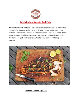 15% Off - Mela Indian Sweets And Eats-Perth - Order Food Online