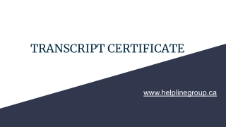 TRANSCRIPT services in Canada