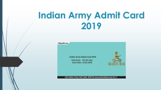 Indian Army Admit Card 2019: Get 152 JCO (Religious Teacher) Hall Ticket