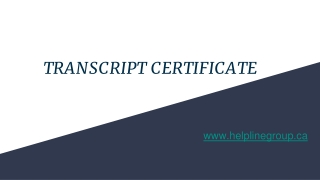 TRANSCRIPT services in Canada