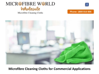 Microfibre Cleaning Cloths for Commercial Applications