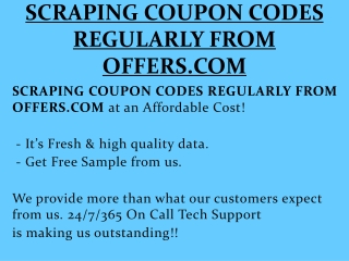 SCRAPING COUPON CODES REGULARLY FROM OFFERS.COM