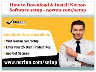 How to Download & Install Norton Software setup - norton.com/setup