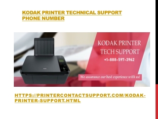 Kodak Printer Technical Support Phone Number 1-888-597-3962