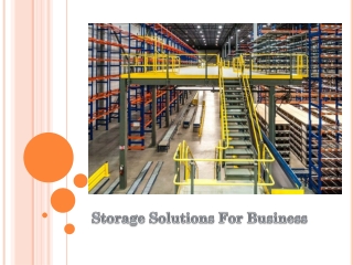 Storage Solutions For Business