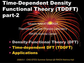 Time-Dependent Density Functional Theory (TDDFT) part-2