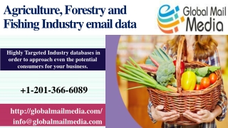 Agriculture, Forestry and Fishing Industry email data