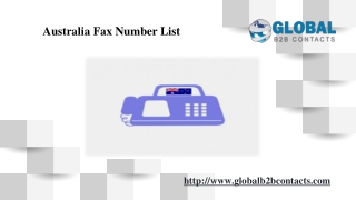 Australia Fax Number List