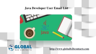 Java Developer User Email List