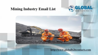 Mining Industry Email List