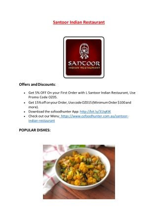 15% Off - Santoor Indian Restaurant-Newington - Order Food Online